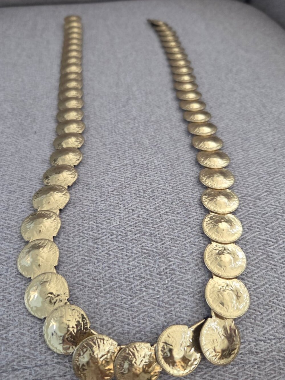 Coin Belt Womens Medium Gold Shells Hip Drape Dressy Hook Renaissance Festival - Picture 2 of 5